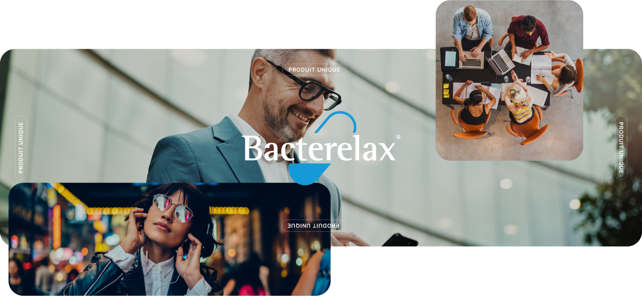 Personnes d&eacute;tendues et d&eacute;stress&eacute;es gr&acirc;ce &agrave; Bacterelax&reg;